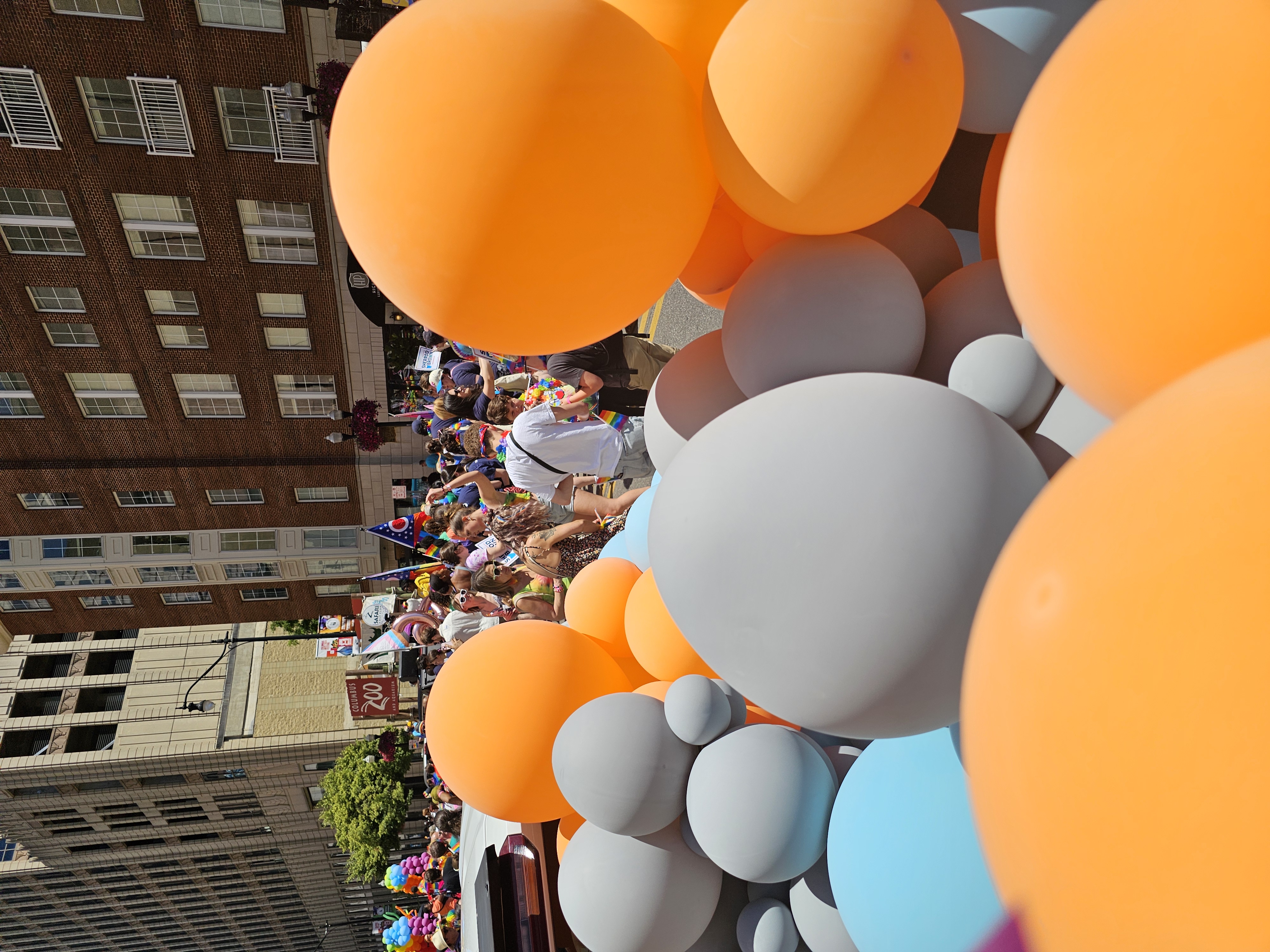 Pride celebration with balloons