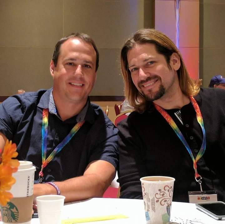 The founder of GaggedDrag with Candi, Wantsome? at a recovery conference in Columbus, Ohio